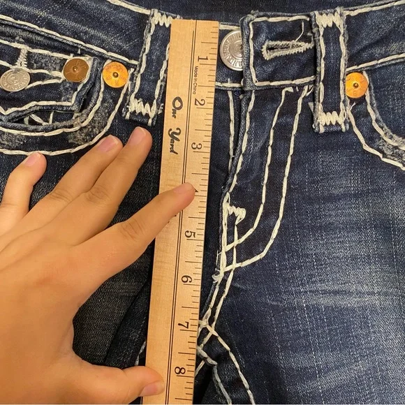 EUC True Religion Vintage Rollingwood Billy Super T White Big Stitch Size 27 - Picture 7 of 14